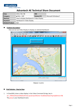 IAG_FAQ_How to display Dashboard in Video Display