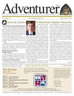 May 3, 2015 edition of The Adventurer