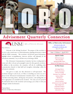 April 2015 - Advisement - University of New Mexico