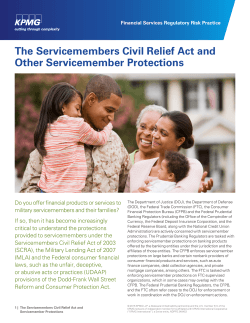 The Servicemembers Civil Relief Act and Other
