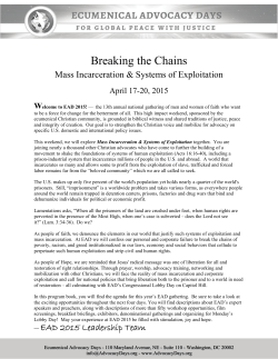 Breaking the Chains - Ecumenical Advocacy Days