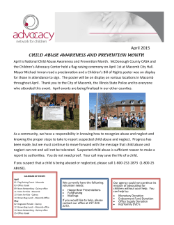 April 2015 Newsletter - Advocacy Network for Children