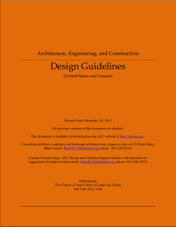 AEC Design Guidelines - Architecture, Engineering, and Construction