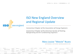 2015 April - ISO NE Overview & Update
