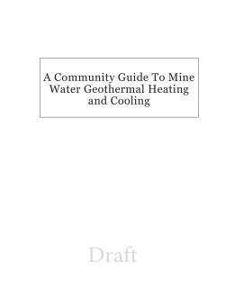 A Community Guide To Mine Water Geothermal Heating and Cooling