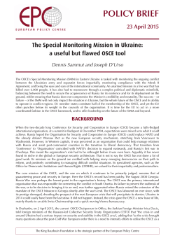 The Special Monitoring Mission in Ukraine