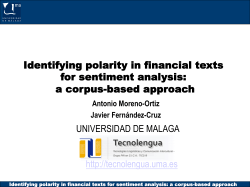 Identifying polarity in financial texts for sentiment analysis: a corpus