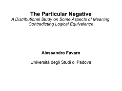 The Particular Negative