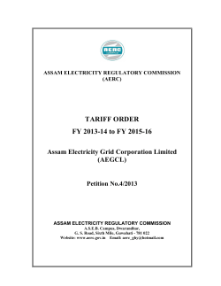 TARIFF ORDER FY 2013-14 to FY 2015-16