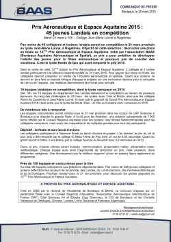 TÃ©lÃ©charger le dossier - BAAS - Bordeaux Aquitaine AÃ©ronautique