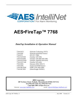 7768 AES-FireTap Installation Manual