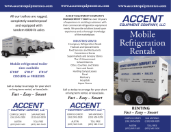ACCENT Mobile Refrigeration Rentals