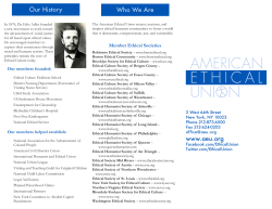 AEU Brochure  - American Ethical Union