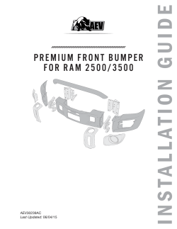 Ram Premium Front Bumper Installation Guide