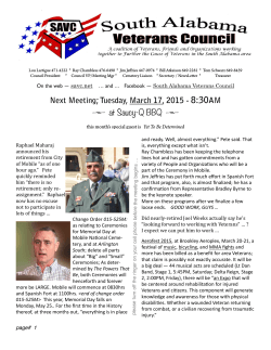 South Alabama Veterans Council Newsletter - March
