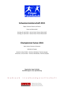 Schweizermeisterschaft 2015 Championnat Suisse