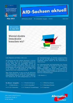 AfD-Sachsen aktuell - Alternative fÃ¼r Deutschland