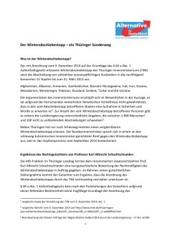 Der Winterabschiebestopp - AfD-Fraktion im ThÃ¼ringer Landtag