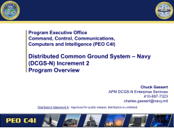 Distributed Common Ground System &acirc; Navy (DCGS-N