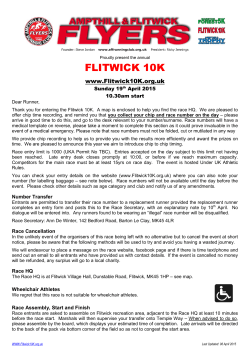 FLITWICK 10K - Ampthill & Flitwick Flyers Running Club