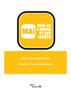 MAF-activitÃ©s (2015) - Association forestiÃ¨re de la GaspÃ©sie