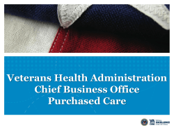 Veterans Health Administration Chief Business Office Purchased Care