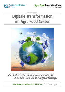 Programm zum Ausdrucken - Agro Food Innovation Park
