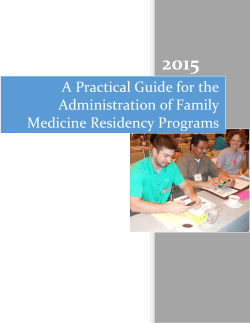 2015 Edition - The Association of Family Medicine Administration