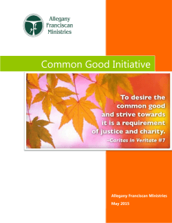 Common Good Initiative - Allegany Franciscan Ministries
