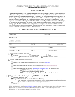 Henry Christian Award Application Form