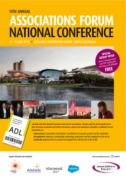 conference brochure - Associations Forum National Conference
