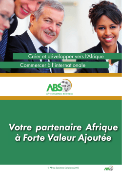 Telechargez la brochure - Africa Business Solutions