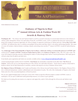 press release - African Arts & Fashion Initiative