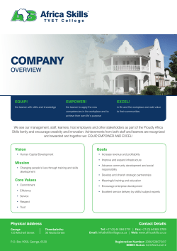 COMPANY - Africa Skills Training College South Africa