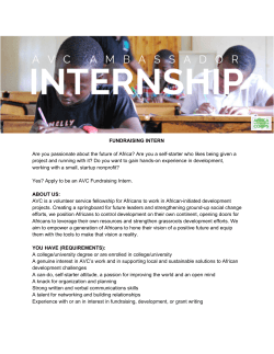 FUNDRAISING INTERN Are you passionate about the future of