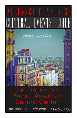 Cultural Brochure - Alliance FranÃ§aise de San Francisco