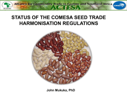 status of the comesa seed trade harmonisation regulations