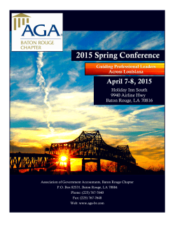 2015 Spring Conference - the AGA Baton Rouge Chapter