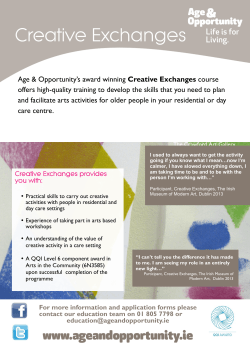Creative Exchanges Course