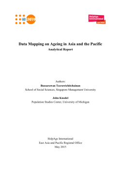 Data Mapping on Ageing in Asia and the Pacific
