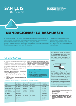 inundaciones: la respuesta - Agencia de Noticias San Luis (ANSL)