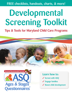Developmental Screening Toolkit