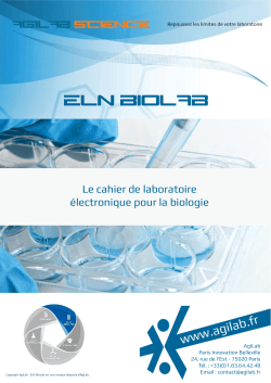 Brochure ELN BioLab