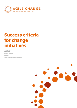 Success criteria for change initiatives