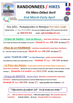 Agil Rando Run programme fin mars dÃ©but avril 2015m