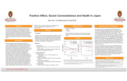 Positive Affect, Social Connectedness and Health in Japan
