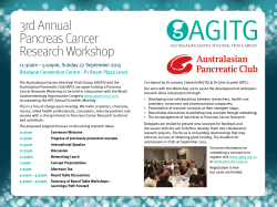 3rd Annual Pancreas Cancer Research Workshop