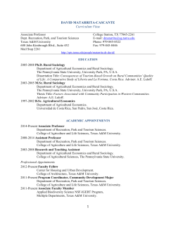 1 DAVID MATARRITA-CASCANTE Curriculum Vitae