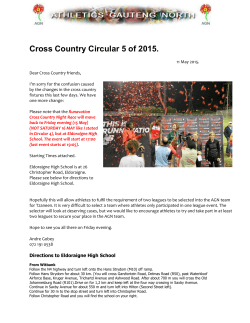 Cross Country Circular 5 of 2015.