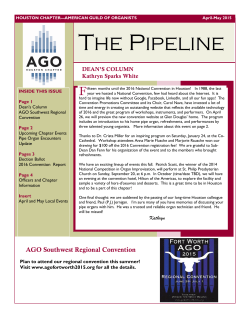 May 2015 Pipeline - American Guild of Organists